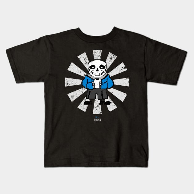 Sans Retro Japanese Undertale Kids T-Shirt by Nova5